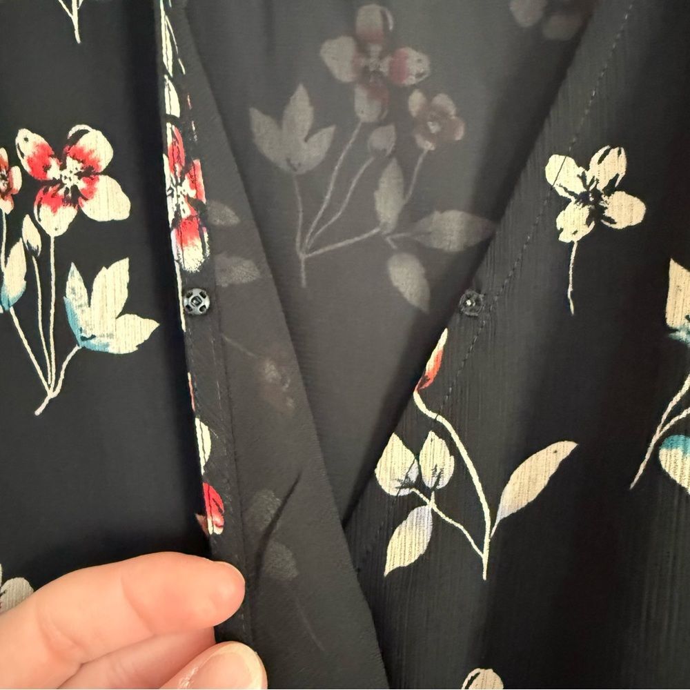 Madewell Floral Wrap Blouse M - Picture 4 of 8